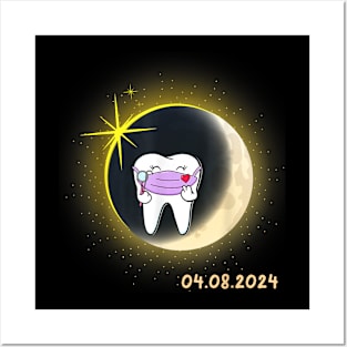 Total Solar Eclipse 2024 teeth Dental Solar Eclipse Gift For Men Women Posters and Art